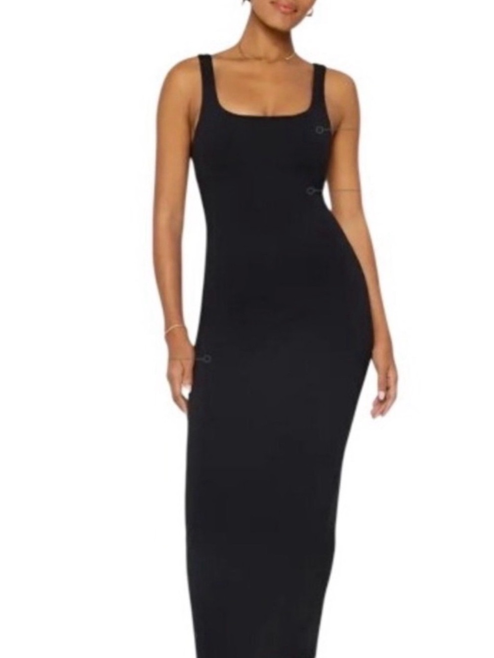 Fabletics Black Square-Neck Maxi Dress